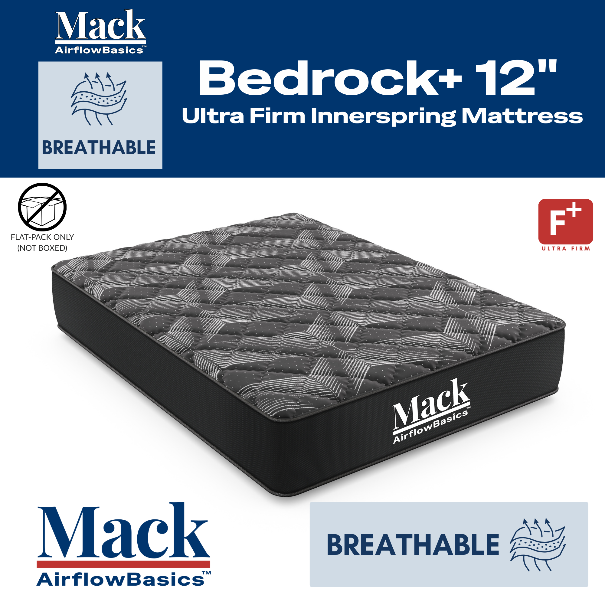 Bedrock+ 12" Ultra Firm Innerspring Mattress